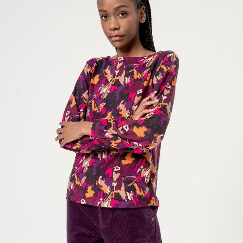 Camiseta punto cálido estampado abstracto de Surkana Camiseta punto cálido estampado abstracto de Surkana