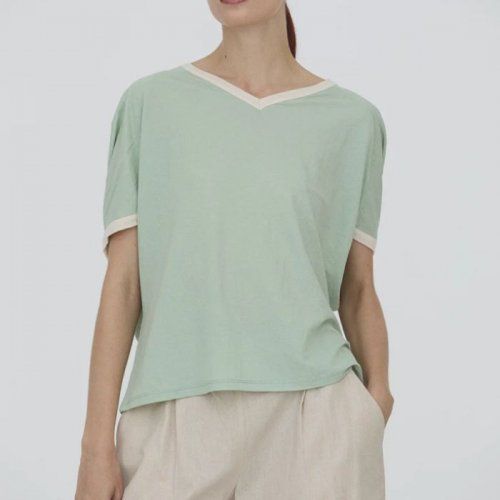 Camiseta oversize verde agua de WNT Collection Camiseta oversize verde agua de WNT Collection